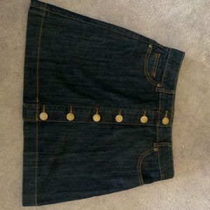 Dark wash denim skirt from Forever 21